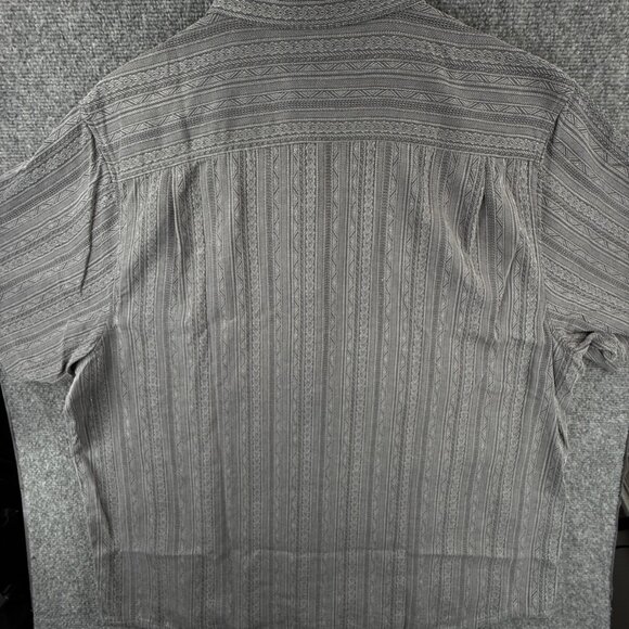 Tommy Bahama 2XL Tiki Gray Silk Button Up Shirt Short Sleeve Hawaii Adult Men - Picture 15 of 15